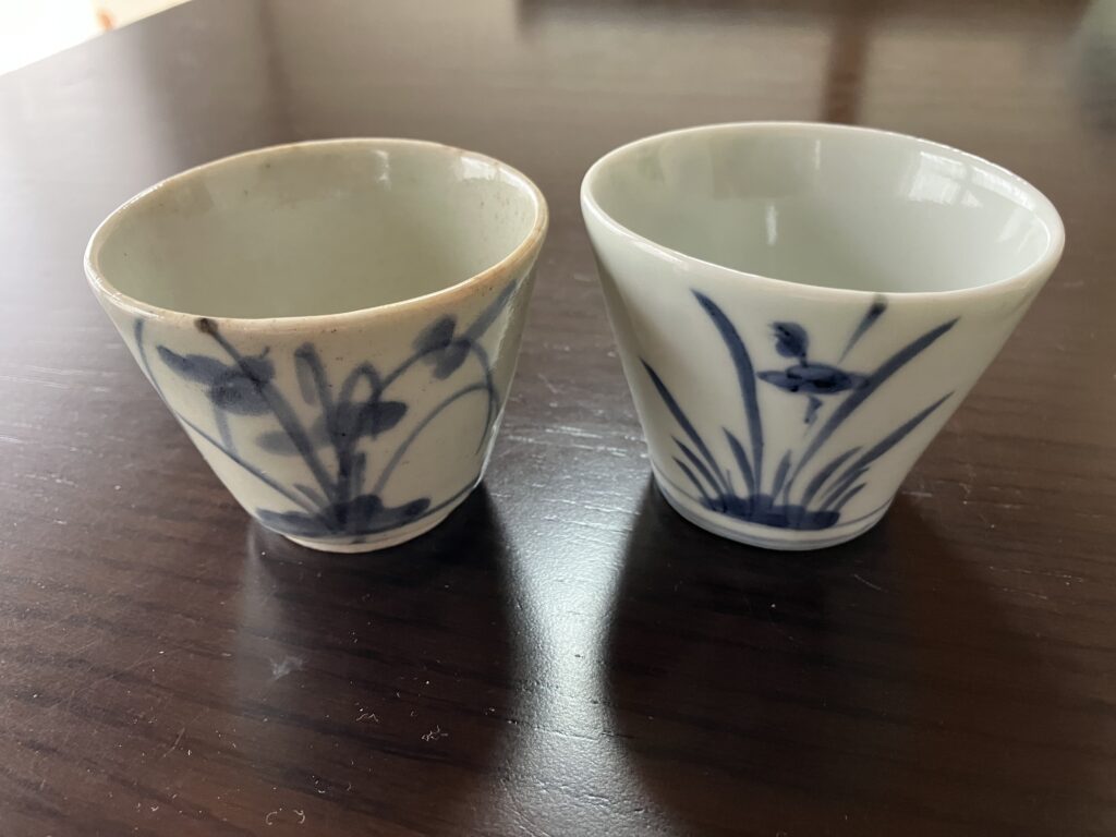 露草文と花菖蒲文